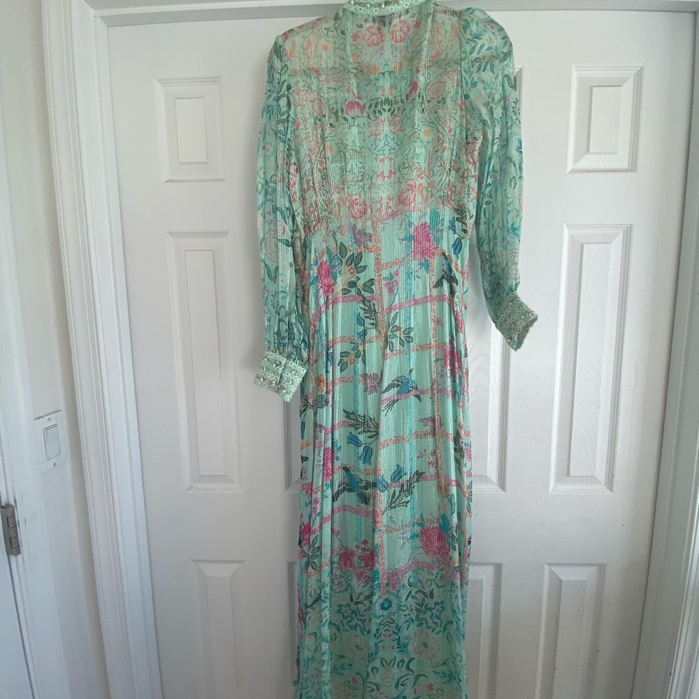 HEMANT & NANDITA Cosmic Floral Maxi Dress Sz. Small - Picture 10 of 13